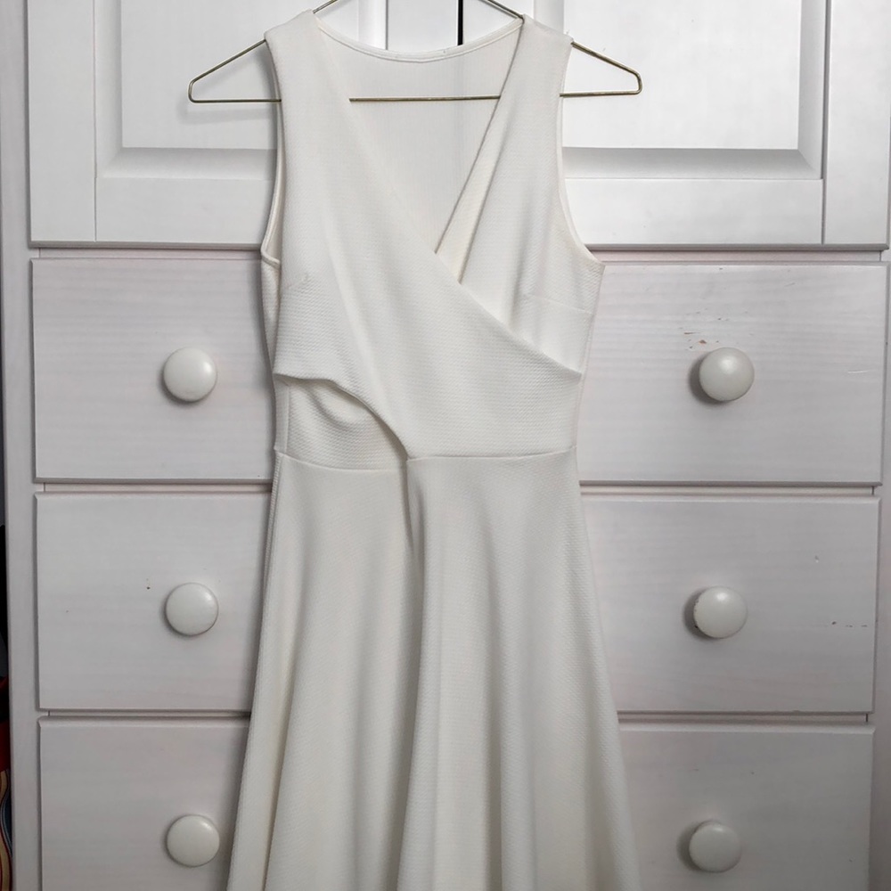 white short length dress